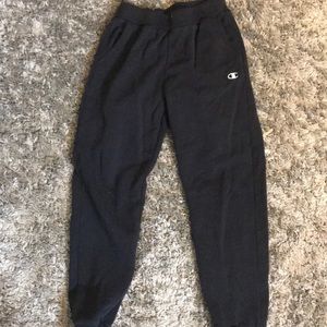 Boys medium Champions black sweats 36” long